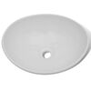 vidaXL Keramik Waschbecken 40 x 33 cm Oval Wei&szlig;