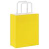 vidaXL Papiertragetaschen 250 Stk. mit Henkeln Gelb 18x8x22 cm