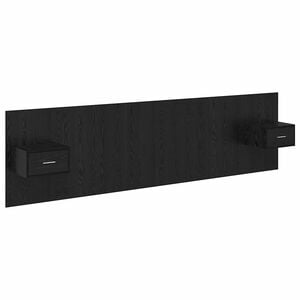 vidaXL Kopfteil mit Schrank 3 stk. Schwarz Eichen-Optik Holzwerkstoff