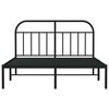 vidaXL Bettgestell mit Kopfteil Metall Schwarz 135x190 cm