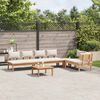vidaXL Gartensofa-set 5 pcs Braun und Creme