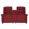 vidaXL 2-Sitzer Massagesessel mit Getränkehalter Weinrot
