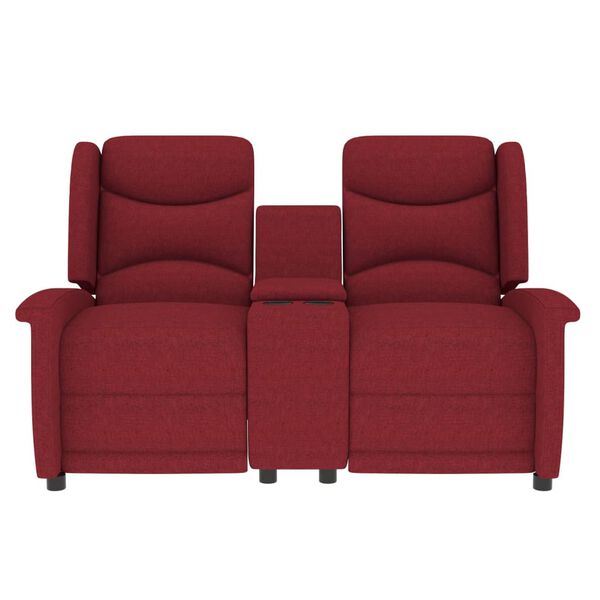 vidaXL 2-Sitzer Massagesessel mit Getränkehalter Weinrot