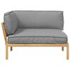 vidaXL Sofa Set mit Kissen Uni Grau 132 x 92 x 69 cm Massivholz Akazie