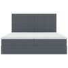 vidaXL Aufbewahrungsbett mit Matratze Dunkelgrau 200 x 200 cm Samt
