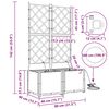 vidaXL Garten-Pflanzgef&auml;&szlig; 2 pcs Wei&szlig; Stahl