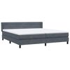 vidaXL Boxspringbett mit Matratze Dunkelgrau 200x210 cm Samt