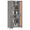 vidaXL Highboard Grau Sonoma 69,5x34x180 cm Holzwerkstoff
