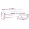 vidaXL 3-Sitzer-Sofa mit Hocker Hellgelb 210 cm Stoff
