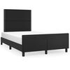 vidaXL Bettgestell ohne Matratze Schwarz 120x190 cm Kunstleder