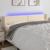 vidaXL LED Kopfteil Creme 163x16x78/88 cm Stoff