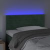 vidaXL LED Kopfteil Dunkelgr&uuml;n 100x5x78/88 cm Samt