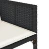 vidaXL 15-tlg. Garten-Essgruppe mit Kissen Schwarz Poly Rattan