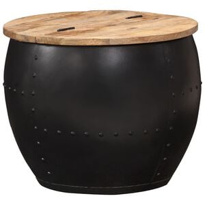 vidaXL Couchtisch Rund 53&times;43 cm Massivholz Mango