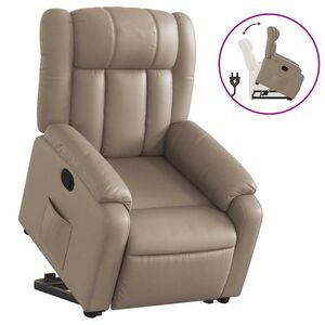 vidaXL Relaxsessel mit Aufstehhilfe Cappuccino-Braun Kunstleder
