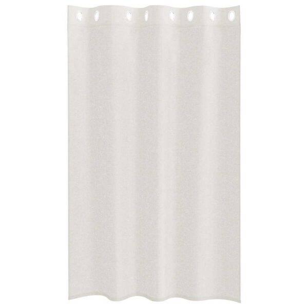 vidaXL Voile-Vorhang mit Vorh&auml;ngen 2 pcs Creme 175 x 140 cm Polyester