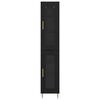 vidaXL Highboard 2 pcs Schwarz Eichen-Optik Glas