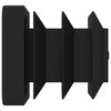 vidaXL Endkappen 12 pcs Schwarz 15 x 15 x 15 mm PP