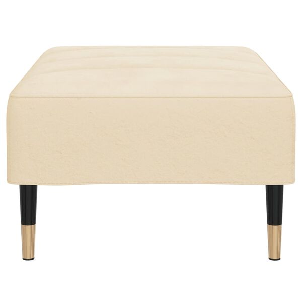 vidaXL Fu&szlig;hocker Creme 78x56x32 cm Samt