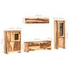 vidaXL TV-Einheit Set mit Schubladen Braun 120 x 30 x 39 cm Holz