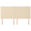 vidaXL Kopfteil Creme 200 x 5 x 118/128 cm Stoff