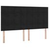 vidaXL Bett mit LED-Lichtleisten Schwarz 200 x 200 cm Samt