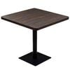 vidaXL Bistrotisch MDF und Stahl Quadratisch 80&times;80&times;75cm Dunkle Esche