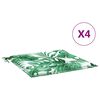 vidaXL Stuhlkissen 4 pcs Blattmuster 50 x 50 x 4 cm Oxford-Stoff