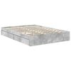 vidaXL Aufbewahrungsbett Beton Grau 140 x 190 cm Holzwerkstoff