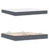 vidaXL Bettgestell mit Matratze mit Matratze 2 pcs Dunkelgrau Samt