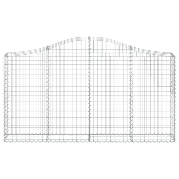 vidaXL Gabionen mit Hochbogen 6 Stk. 200x30x100/120cm Verzinktes Eisen