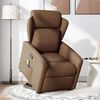vidaXL Massagesessel mit Aufstehhilfe Braun Stoff