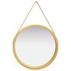 vidaXL Wandspiegel mit Riemen 60 cm Golden