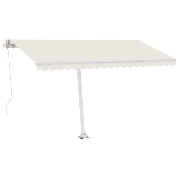 vidaXL Standmarkise Manuell Einziehbar 450x350 cm Creme