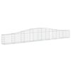 vidaXL Gabionen mit Hochbogen 4 Stk. 400x30x40/60 cm Verzinktes Eisen