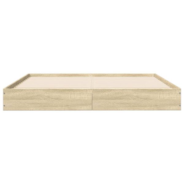 vidaXL Bettgestell ohne Matratze Sonoma-Eiche 120x190 cm Holzwerkstoff