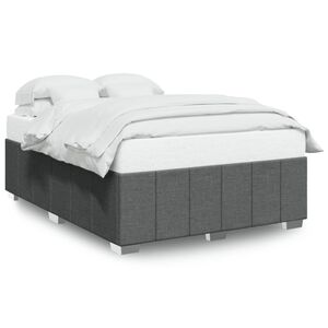vidaXL Bettgestell ohne Matratze Dunkelgrau 140x200 cm Stoff