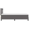 vidaXL Boxspringbett mit Matratze Grau 100 x 200 cm Kunstleder