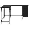 vidaXL Schreibtisch Schwarz Eichen-Optik 141 x 141 x 75 cm