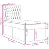 vidaXL Boxspringbett mit Matratze Creme 90x200 cm Stoff