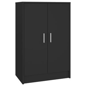 vidaXL Schuhschrank Schwarz 60x35x92 cm Holzwerkstoff