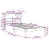 vidaXL Bettgestell mit Kopfteil ohne Matratze Wachsbraun 90x200 cm