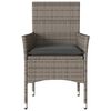 vidaXL Gartenst&uuml;hle mit Kissen 2 Stk. Grau Poly Rattan