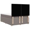 vidaXL Boxspringbett mit Matratze Taupe 140x190 cm Stoff