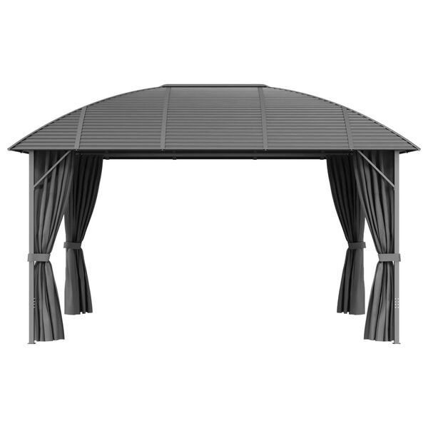 vidaXL Pavillon mit Seitenw&auml;nden & Bogendach 3x4 m Anthrazit