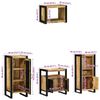 vidaXL Badezimmerm&ouml;bel Set mit Regal 4 pcs Braun Massivholz Mango