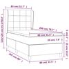 vidaXL Boxspringbett mit Matratze Taupe 80x200 cm Stoff