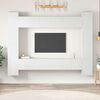 vidaXL 10-tlg. TV-Schrank-Set Wei&szlig; Holzwerkstoff