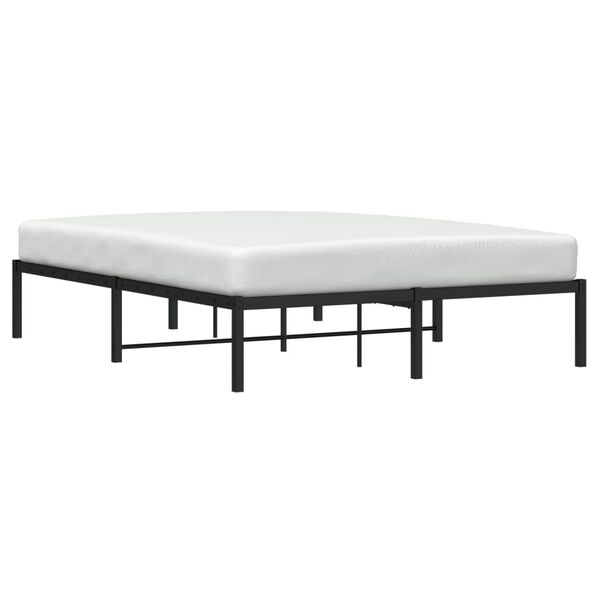 vidaXL Bettgestell Metall Schwarz 140x200 cm