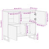 vidaXL Sideboard 80x34x75 cm Massivholz Akazie